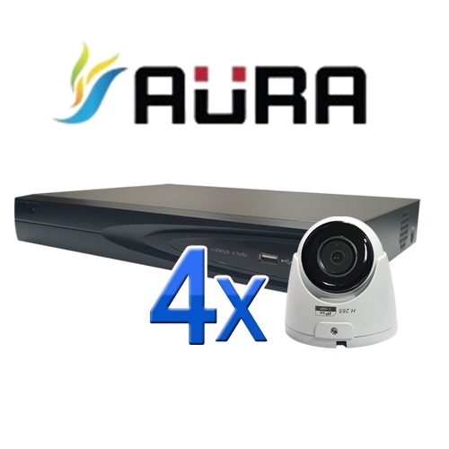 NRA-04S [1TB 포함] / 아우라 IP카메라와 다이렉트IP로 무설정 사용 / POE 4채널 (HD-IP CCTV NVR) 실내 CCTV 4세트
