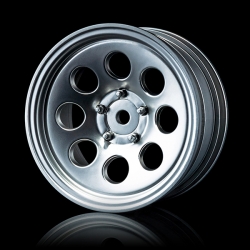 MST Flat silver 58H 1.9" crawler wheel (+5) (4) [230031FS]