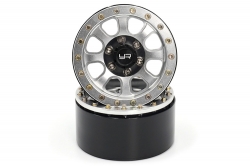 비드락 메탈 휠 Yeah Racing 1.9 Aluminum CNC 8 Spoke Beadlock Wheel w/Wheel Hub 2pcs Silver WL-0115SV