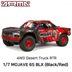 ARRMA 1:7 MOJAVE 6S BLX 4WD Desert Truck RTR, Red/Black ARA106058T2