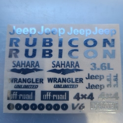 메탈 스티커 데칼 엠블럼 지프 루비콘 Metal Emblem Set for jeep H-MS6852
