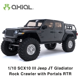 (지프 JT 글래디에이터 -조립완료버전) SCX10III Jeep JLU Wrangler w/Portals,Red:1/10 RTR H-AXI03006T1