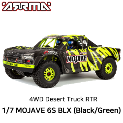 모하비 ARRMA 1:7 MOJAVE 6S V2 4WD BLX Desert Truck with Spektrum Firma RTR, Green/Black H-ARA7604V2T1