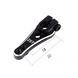 블랙 서보혼 25T 알루미늄 Metal 25T Steering Link Servo Arm for RC 1/10 TRX4 TRX-4 SV25-33BK